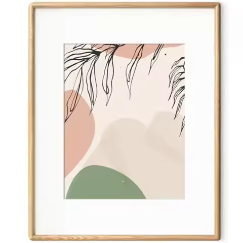 16x20 Frame - Rounded Corner 16 x 20 Picture Frame Matted to 11x14 - Natural Wood Photo Frame with T