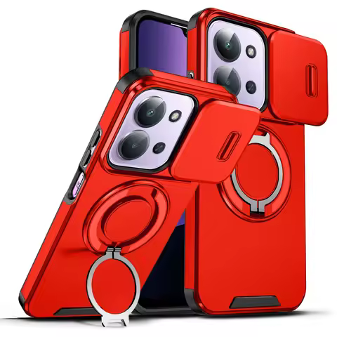 For vivo Y05 4G Case vivo Y11d 4G Phone Case Duty Rugged Armor Magnetic Bracket Slide Camera Protect