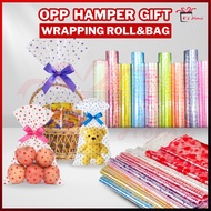 (63meter) Plastic Hamper Heart Flower Shape Balut Wrapping Sambul Plstic Hamper Plastik Pembalut Pap