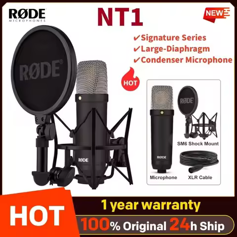 RODE NT1 5th Generation Studio Condenser Microphone Large·Diaphragm Cardioid XLR/USB For Recording S