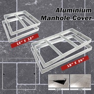 (1pc) 12"x12" 18"x24" Aluminum Manhole Cover Mosaic Cover Frame Penutup Mosek Tile Work Main Hole Ti