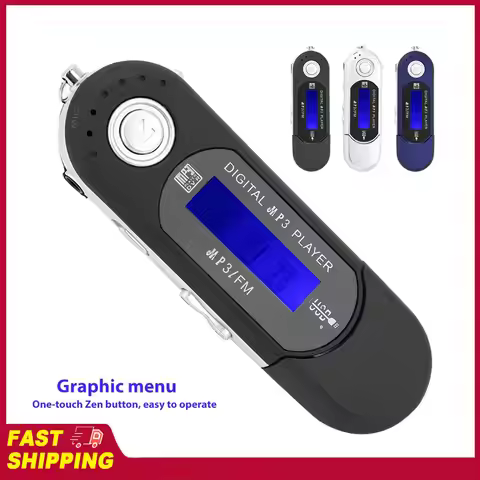 MP3 Player Portable USB MP3 Digital Music Player Music MP3 USB Player FM Radio Voice Memory Card wit