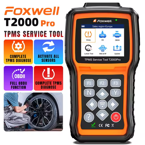 2026 FOXWELL T2000 PRO Tire Pressure Monitor TPMS Relearn Activate TPMS Programming Car OBD2 Tire Pr