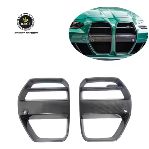 G80 M3 V Style Front Grille Double-sided Carbon Fiber Front Bumper Grille Nose Trim for BMW G80 M3 G