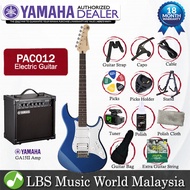 Yamaha PAC012 HSS Electric Guitar Tremolo Package with GA15II Electric Speaker Amplifier - Dark Blue Metallic (PAC-012 PAC 012)