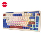 KZZI 80% ไร้สายบลูทูธแบบมีสาย2.4ก. โครงสร้างปะเก็น K75PRO คีย์บอร์ดแบบกลไก Tri-Mode RGB