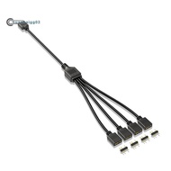 5V 3-Pin Extension Cable for Computer Motherboard 1 Point 4 Hub Cable Connection Extension ARGB Spli