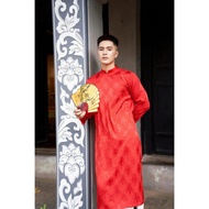 Áo dài cách tân nam gấm thọ dơi thiết kế đơn giản thanh lịch sang trọng - Áo dài Mieso