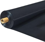 HDPE Pond Skins Liner Preformed Pond Underlayment Flexibilitiy Foldable Impermeable for Small Ponds, Fish Ponds, Streams Fountains and Garden Waterfall (Color : Black, Size : 6x15m)