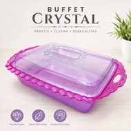 Crystal Buffet Set Plastic Buffet Container with Transparent Lid Party Food Container - Buffet Conta