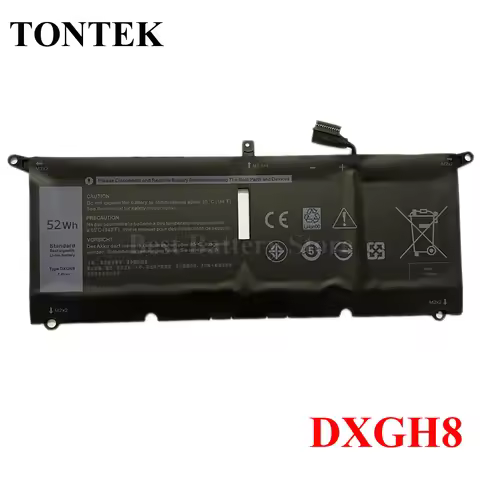 DXGH8 Laptop Battery For DELL XPS 13 9380 9370 7390 For DELL Inspiron 7390 2-in-1 7490 G8VCF H754V 0