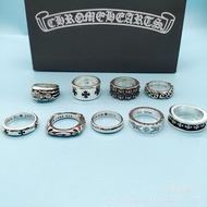 C.H Silver Plated Distressed Retro Hip Hop Index Finger Ring Ring