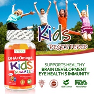 kids Omega DHA Gummies-Good for The Brain, Heart, lmmunity and Vision-Helps with Nervous System Heal