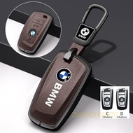 Zinc Alloy Leather Car Key Case Cover Keychain Key Holder For BMW 1 3 5 7 Series X1 X3 X4 X5 F10 F15