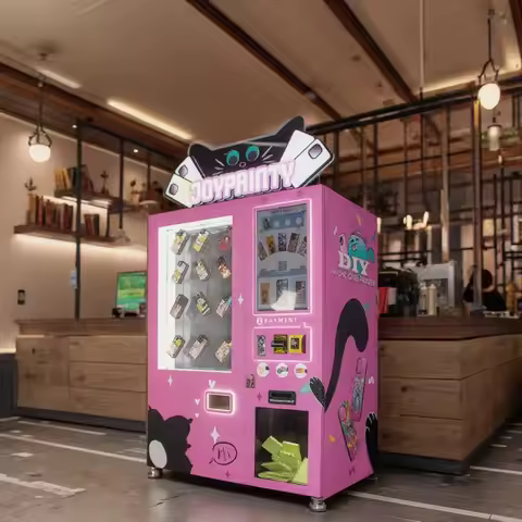 Custom Mobile Phone Case Printing Machine Mobile Phone Case Vending Machine Coin Credit Card Payment