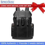 Michael Kors Backpack In Gift Box Cooper Pebbled Leather Backpack Black # 37S5LCOB8L