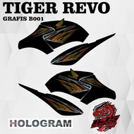 Sticker Sticker Striping hologram tiger revo tiger graphic b001