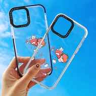 Phone Case Compatible With iPhone 14 Pro Max 13 12Pro 11 Anime Ponyo on the Cliff Pattern Multicolor Frame Shockproof Soft Silicone Casing Mobiles Accessory