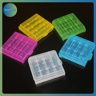 AA Multicolour PP Plastic Battery Holder Case AA AAA Hard Plastic Storage Box Cover For 14500 Batter