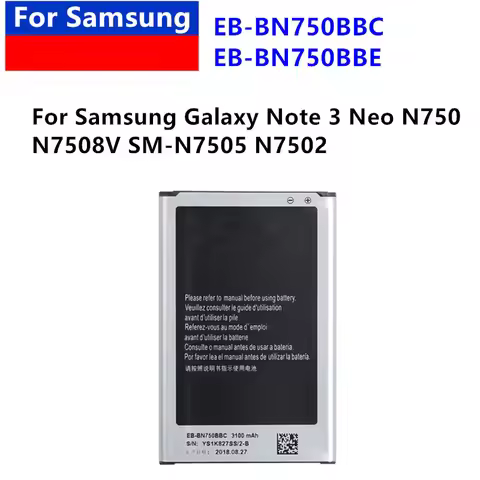 Galaxy Note Samsung 3 Neo EB-BN750BBC Replacement Battery For Samsung Galaxy Note 3 Neo N750 N7508V 