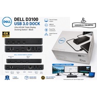 Dell D3100 USB 3.0 DOCK Ultra HD/4K Triple Display Docking Station - Black [ Brand new sealed Box] 1
