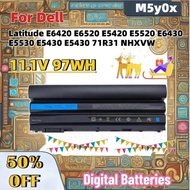 High-Capacity New 11.1V 97WH M5y0x Laptop Battery for Dell Latitude E6420 E6520 E5420 E5520 E6430 E5