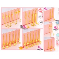 GA Earring 50 Design Options/Subang Telinga Emas Korea Bangkok 916 Anting Perempuan Piercing Dangle Tassel 1 Pasang Earrings Gold Plated