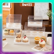 Cupcake Box Contains 2 4 6 12 Cupcake Box Muffin Pudding Pie GableBox Cupcake/ Cupcake Box GableBox 