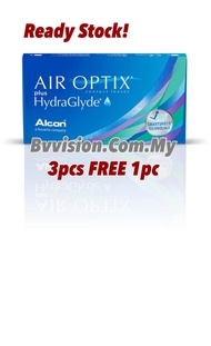 Air Optix Plus Hydraglyde Monthly Silicone Hydrogel Lens (3pcs+1pc)