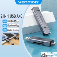 Vention 2 in 1 Card Reader USB 3.0 Type C 512GB Fast Transmission Dual Card Reading SD Card Reader T