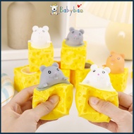 Cute Squishy Toys Cheese Mouse Toys Funny Rat Cup Squeeze Cup Toys for Kids Stress Reliever Toys