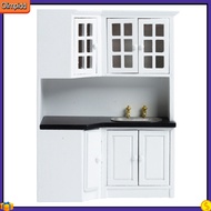 olimpidd|  Dollhouse Cupboard Wide Application Stable Structure Wood Dollhouse Furniture Cupboard Model for 1/12 Doll House