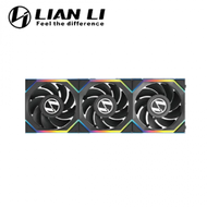 聯力 UNI FAN 無限鏡 SL Wireless LCD 120 無線反向風扇 黑 三顆裝 (無線拼接/1.6LCD″螢幕/內附控制器/2000 RPM/3年保固)