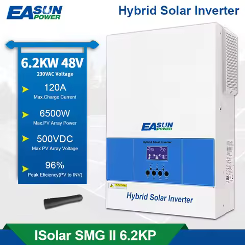 EASUN POWER Hybrid Solar Inverter 1100W 6200W Pure Sine Inverter 160A 120A MPPT Solar Charge Control