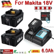 Makita 18V Baery 6Ah BL1860B BL1860 BL1850 100% Original Rechargeable Power Tool Baery DDF482 DDF486