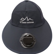 New usb Rechargeable Solar Fan Hat Anti-Ultraviolet Sunshade Fan Hat Outdoor Climbing Hat Fan