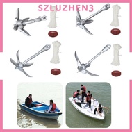 [Szluzhen3] Foldable Grapnel Anchor Buoy Ball with 20M Rope, Foldable Kayak Anchor Claw for Boats Raft Fishing Rowing Boards