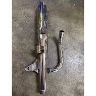 YAMAHA YB100 EXHAUST MUFFLER ASSY MANIFOLD ASSY