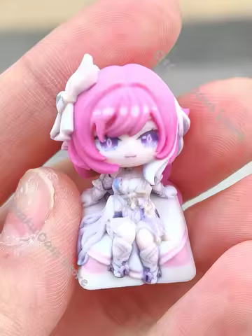 Honkai: Star Rail Elysia Cosplay Keyboard Cap Kforce Keycaps 3D Printing Garage Kits Figurine Model 