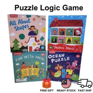 Kids Puzzle Logic Game IQ Game For Kids Brain Training Mainan IQ Budak Education Toys Brain Teaser 益