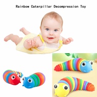 Rainbow Caterpillar New children's decompression artifact slug Rainbow Caterpillar Vent can swing sl
