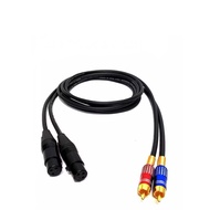 RCA to XLR Audio Cord - Dual RCA Male to XLR Female Connector