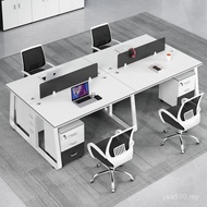 4 Four-Person Computer Desk Modern Desk Staff Card Holder Combination Work Position/6 Simple Staff D
