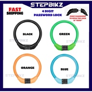 4 DIGIT PASSWORD LOCK BICYCLE LOCK BASIKAL SAFETY LOCK