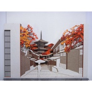 日本OMOSHIROI BLOCK 紙雕模型便條紙/ 京都楓葉