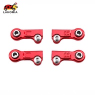 [LAHOMIA] 4 Pieces RC Aluminum Steering Rod Head Lockable M4 Ball Linkage Compact M4 Link Rod End
