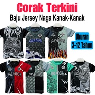 NCH Kids Dragon Football Jersey Baju Bola Naga Budak Lelaki Jersi Naga Kanak-Kanak 3-12 Tahun