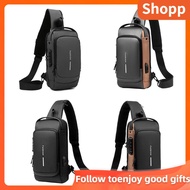 Shopp Password Sling Backpack  Fashionable Cycling Chest Bag Oxford Cloth Large Capacity for Men