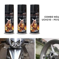 Combo Sơn xịt Màu Bạc cao cấp PS124 samurai gồm 3 chai (UCH210-PS124-128)