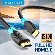 【COD】Vention สาย HDMI ต่อทีวี High Speed เชื่อมทีวี HDMI Male to Male 2.0 Cable สายต่อโทรศัพท์tv With 3D 4K 60Hz for Monitor HDTV LCD Projector Laptop PS3 PS4 Switch ARC สายHDMI